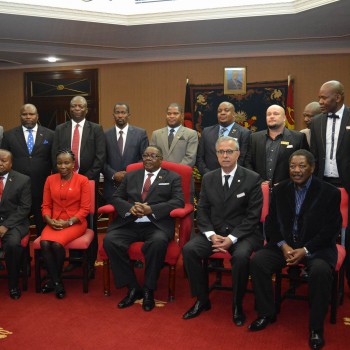 Photo de groupe avec le président du Malawi